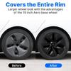 4pcs 19 inch Car Wheel Trim Covers for Tesla Model Y Hub Rims Hub Caps Wheel Rims Cap Hubcap Cover Matte Black ABS Accessories