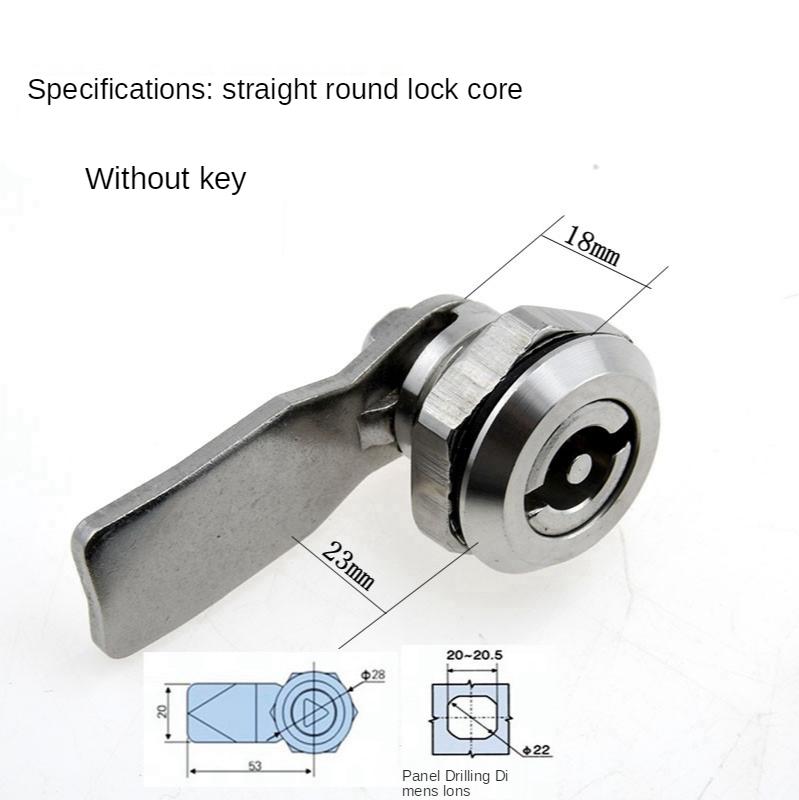 Stainless Steel Drawer Cabinet Lock Box Door Lock Triangle Key Cam Industrial Lock Cylinder Hardware Power Distribution Tool