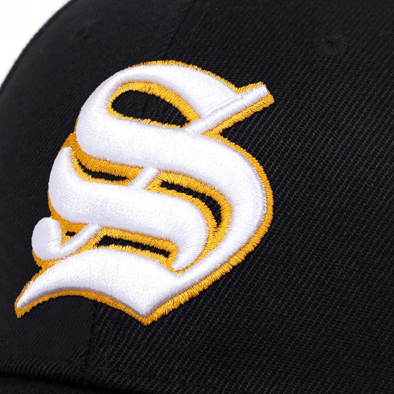 Unisex S Letter Side Tiger Embroidery Baseball Caps Spring and Autumn Outdoor Adjustable Casual Hats Hip Hop Hat Sunscreen Hat