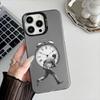 Pressure People Phone Case For iPhone 16 15 14 13 12 17 Pro Max Plus Multicolor Matte Silver-Plated Protective