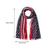 Stylish Scarf Shawl Neckerchief Head Scarf Star Print for Independence Day Star Headscarf, Versatile and Soft