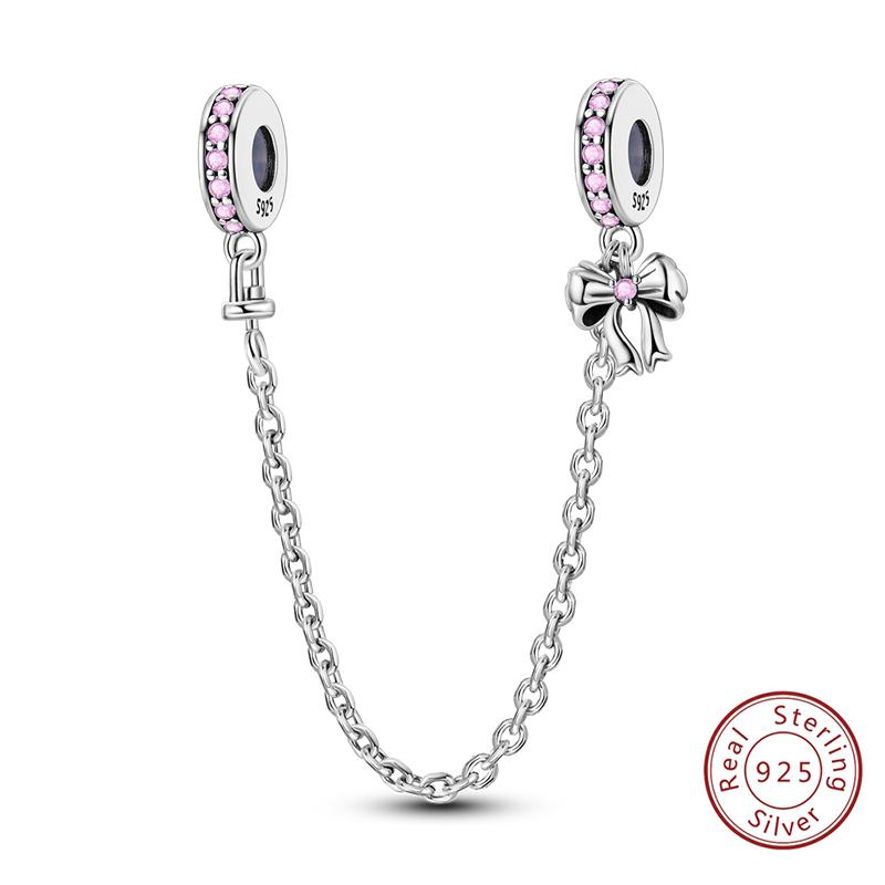 Girl New Stars Safety Chain Clip Charms Metal Key Locks Pendent Fit Original Bracelets Make Your Own Festival Accessory Elegant Fashion Beautiful