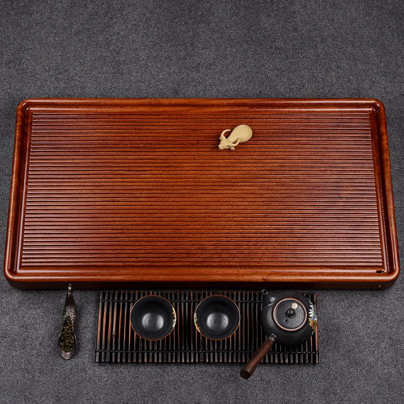 Hruškové dřevo čajová souprava velký masivní dřevěný čajový podnos kuřecí křídlo čajový podnos domácí obývací pokoj čaj mořská řasa odtoková trubka