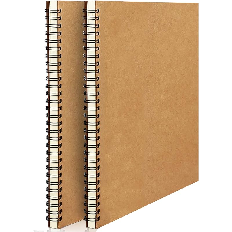 Accuprints A5 Pack Of 2 Craft Notebook, 50 Leaf 100 Pages,Blank Or Unruled | Travel Writing Notebook,Journal,Notepad,Ske