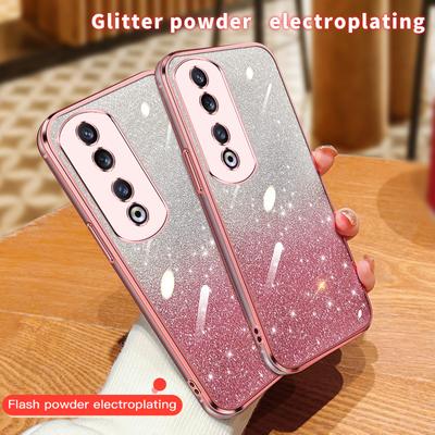 Funda con brillo degradado chapado a la moda para Huawei Honor 100 90 80 Pro 70 60 SE 50 9X X50 X50i X40 X30 X20 X9A funda trasera de silicona