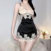 Sex underwear private house lace sexy straps seduction split halter suspenders women's loungewear set