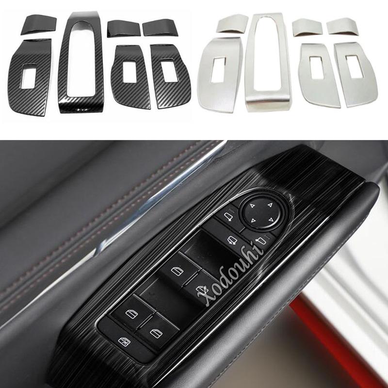For Mazda 3 Mazda3 Axela M3     Car Door Window Glass Interior Armrest Lift Switch Button Trim Frame Stick 7pcs