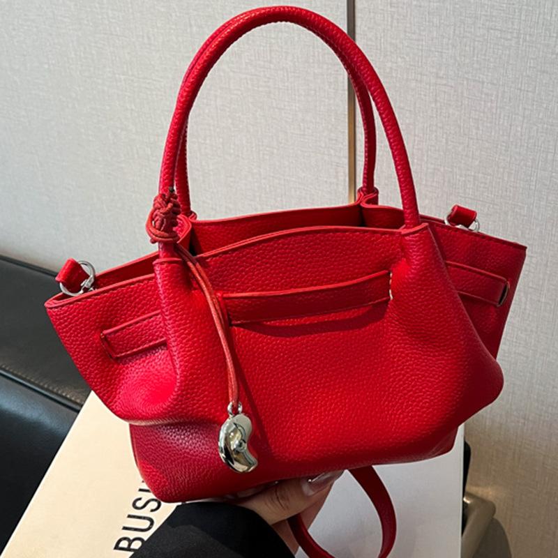 Korean version of retro portable bucket bag women's 2025 summer new light foreign-grade texture casual shoulder messenger bag