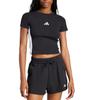 adidas Womens Essentials 3-Stripes Slim Baby T-Shirt Black/White Women Streetwear JC8325