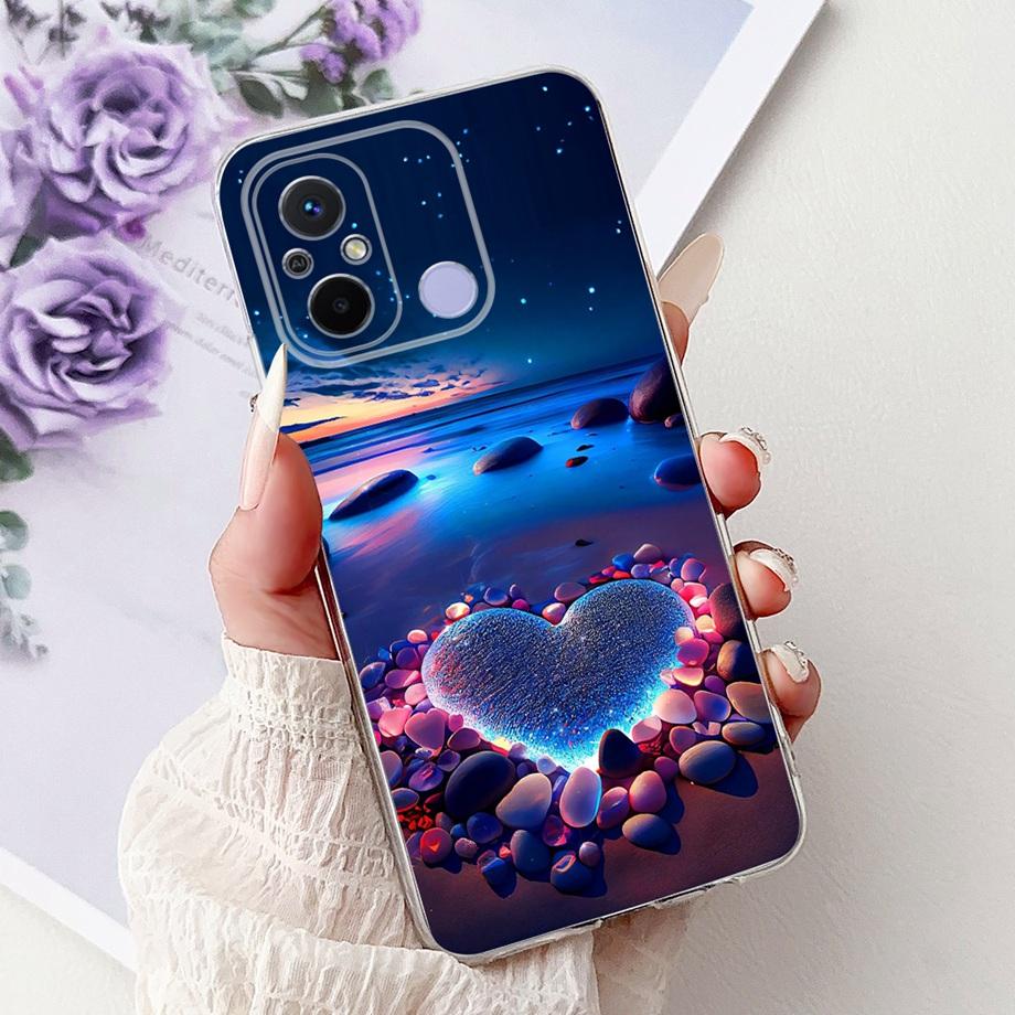 For Xiaomi Redmi 12C Case Cute Cat Luxury Butterfly Painted Cover 6.71'' Soft Silicone Phone Cases For Redmi 12C Redmi12C Fundas