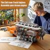 Mould King 10200 Technology Truck Engine Block Toy Engine Clamp Block with Motor and Collectible Model Gift for Set, 3070-Piece Transmission,