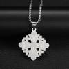 Collana con Ciondolo a Croce con Intreccio Celtico Nordico Vintage per Uomo Catena in Acciaio Inossidabile Gioiello Collana Amuleto