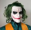 Halloweenská klaunská maska, dvourohý klaun, klaun se zvonkem