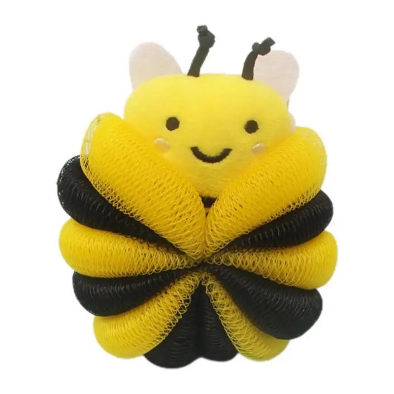 

1PCS Animal Bath Sponge Exfoliator Body Scrubber Cute Bee Design Cleaning Body Brush Body Scrub Shower Ball For Men Bath Supplie
