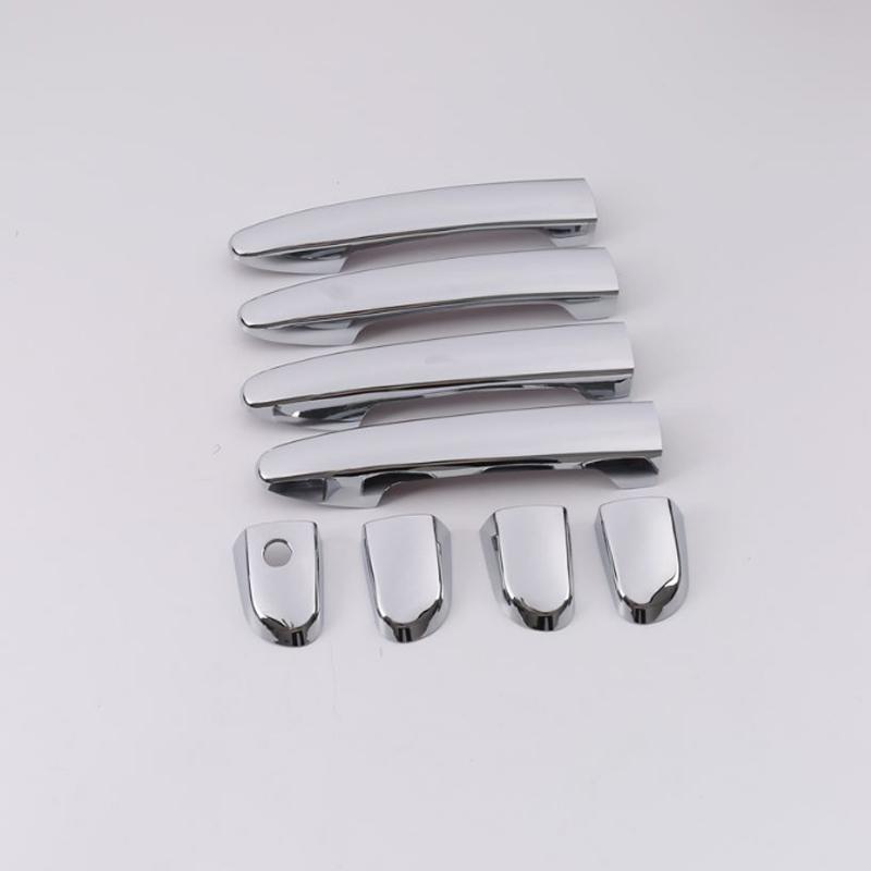 For 2007-2014 Mazda Demio 2  Third generation glossy chrome silver Side car Door Handle Covers Trims 2008 2009 2010 2012 2013