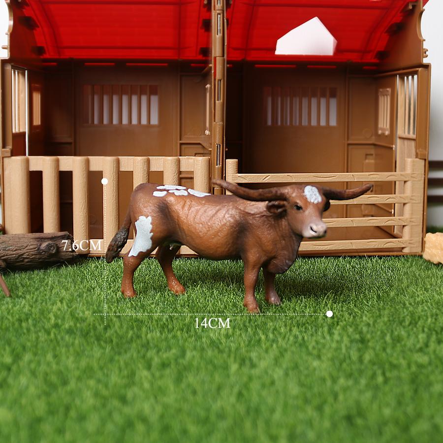 Simulering Gård Verden melkeku Storfe Okse Kalv yak Moskusokse Pedagogisk dyremodell figur leketøy hjemmedekor Gave Til Barn