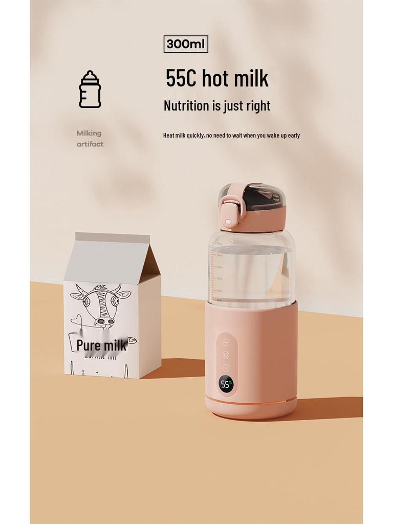 Portable Wireless Baby Formula Maker & Insulated Charging Kettle for Warm Milk On the Go