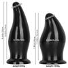 Super Duży Czarny PVC Anal Plug 10 cm Gigantyczny Dildo Fisting Seks Zabawka Masturbator Gay BDSM