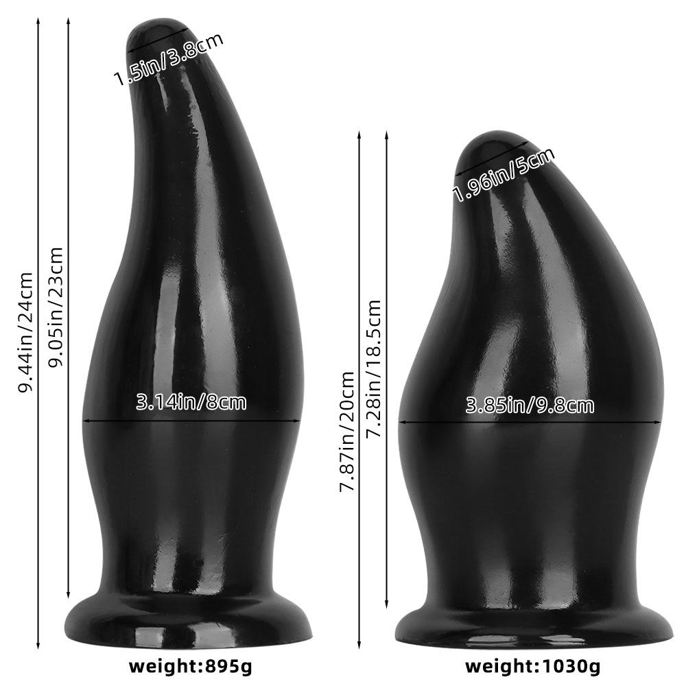 Super Large Black PVC Anal Plug 10cm Giant Dildo Fisting Sex Toy Masturbator Gay BDSM