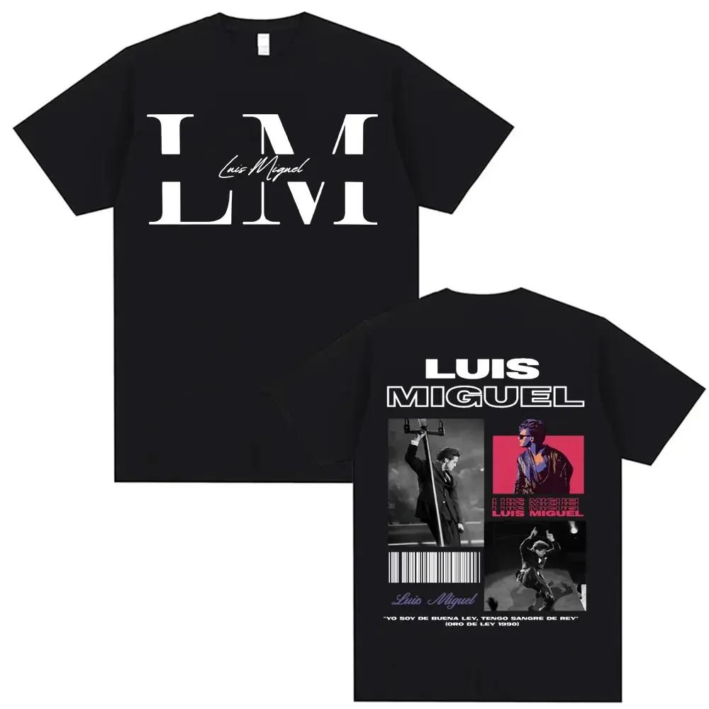 Rapper Luis Miguel Album Tour Grafické Tričko Pro Unisex Harajuku Hiphop Super Velký Letní Potisk 100% Čisté Tričko Černé