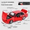 1/24 1988 BMW M3 E30 Alloy Car Model Diecasts Metal Classic Sports Vehicles Car Model Simulation Sound Light Childrens Toys Gift