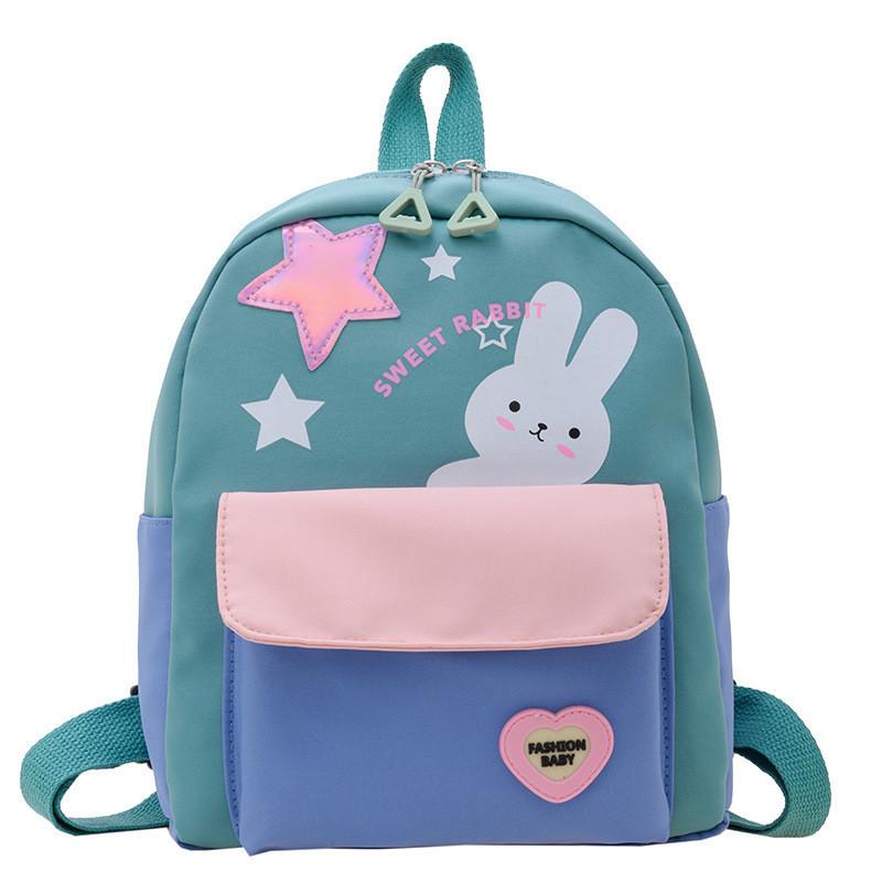 Cute Rabbit Childrens School Bag Animal Design Nylon Toddler Backpack