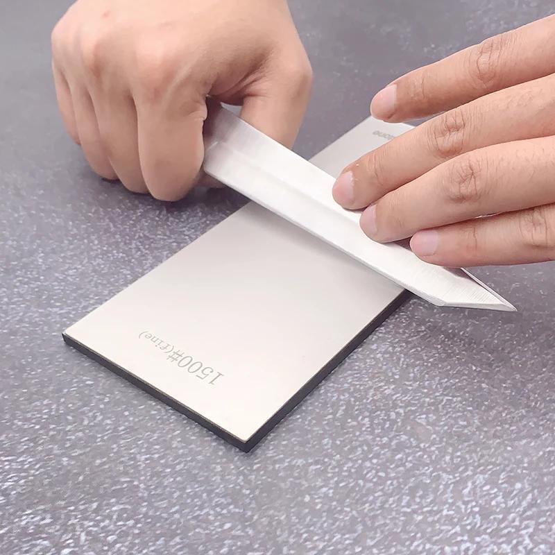 1000 1500 Girt Diamond Plate with EVA Base Professional Sharpening Stone Grinder Whetstone Knife Sharpener System Accessories