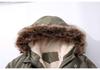 2022 Winter Jungen Kapuzenjacke aus Baumwolle mit Samt, Dick & Warm Kinder Mode Mantel
