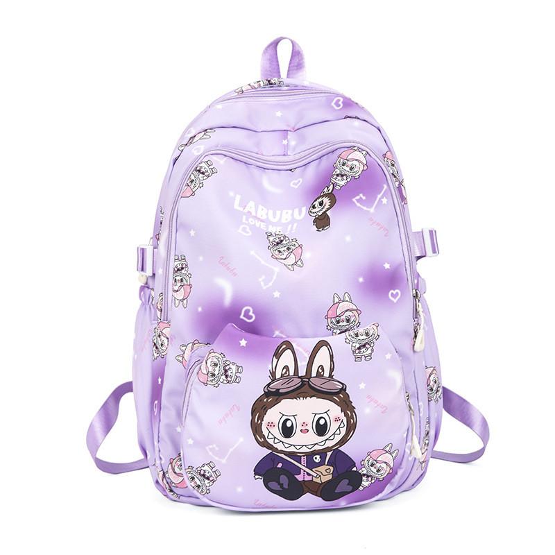 

Рюкзак Узор Большой Вместимости Сумка для Путешествий на Открытом Воздухе Студенческий Школьный Рюкзак фиолетовый