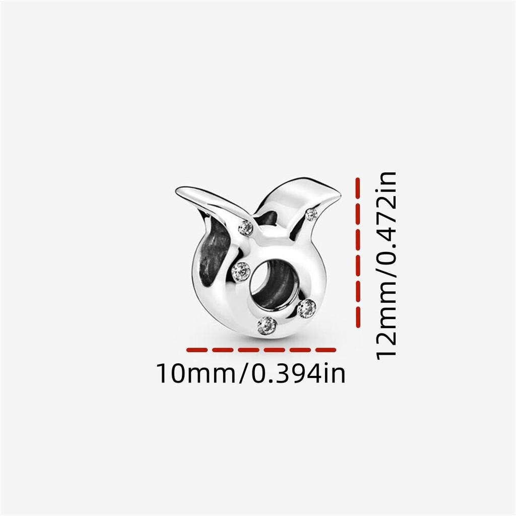 1 Stück 12 Sternbilder Serie Anhänger Passend für Armband Anhänger Stern Perlen Anhänger 12 Horoskop Für Armband Halskette Geburtstagsgeschenk
