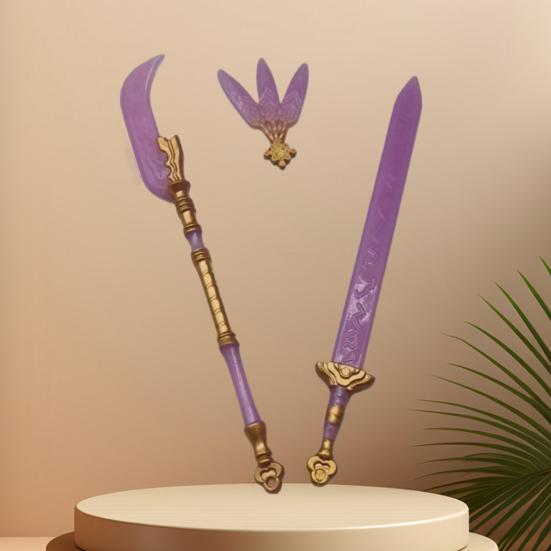 Spielhaus Spielzeug Puppen Schwerter Anime Cosplay Zubehör Dramatische Rollenspiel Requisiten Kreatives Geschenk für Puppenliebhaber