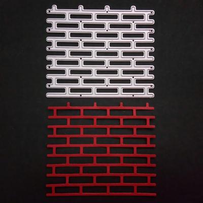 Kovové vyřezávací raznice Cihlová zeď na pozadí Papírové vyřezávací raznice Rámeček vysekávací pro DIY výrobu karet