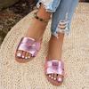 New Summer Designer Traf Woman Flat New Slippers Woven with Comfortable Women's Shoes Casual Bottom Slippers Women's Shoes