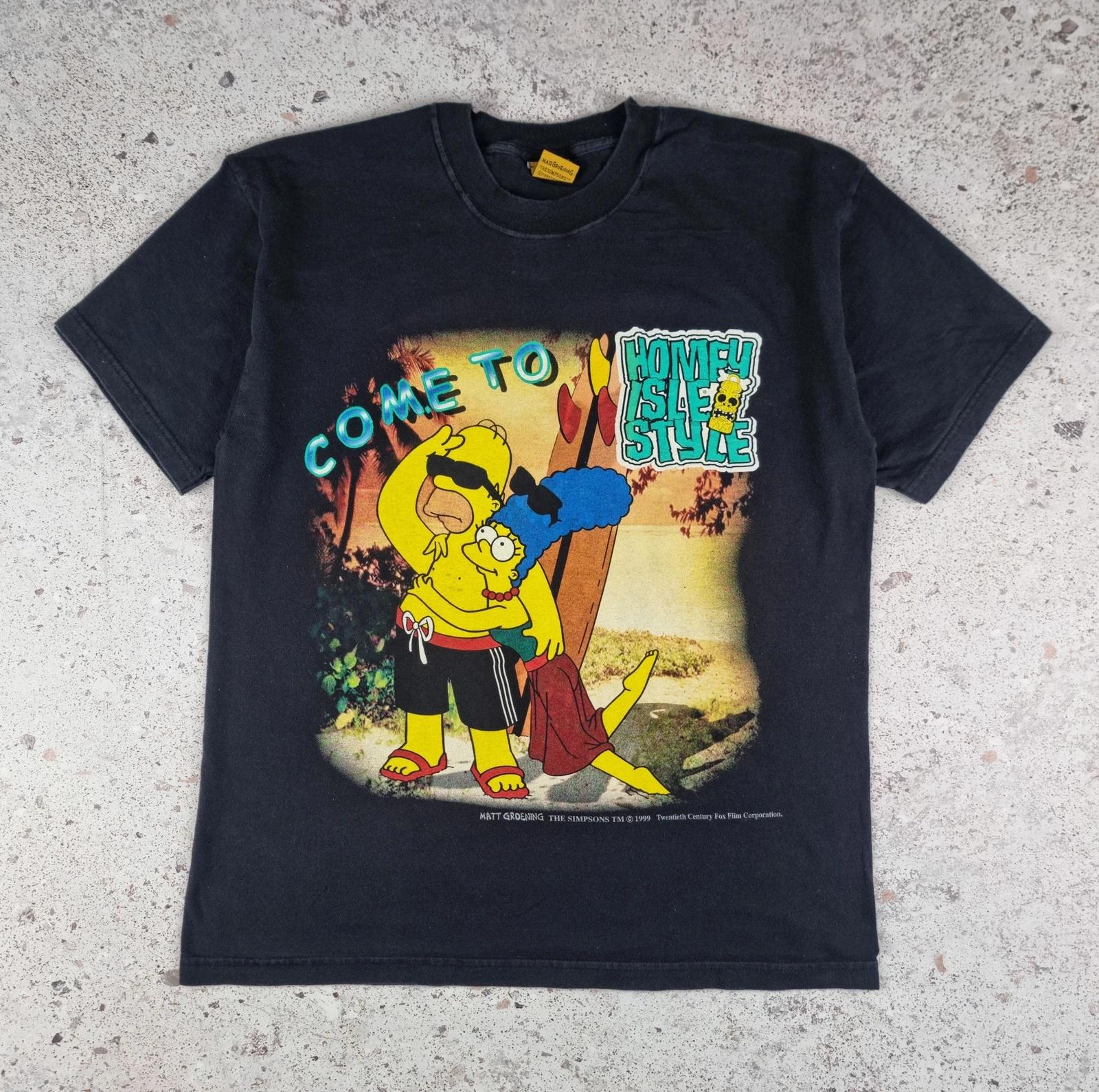 Vintage 1999 The Simpsons T-Shirt Homer and Marge 2XL