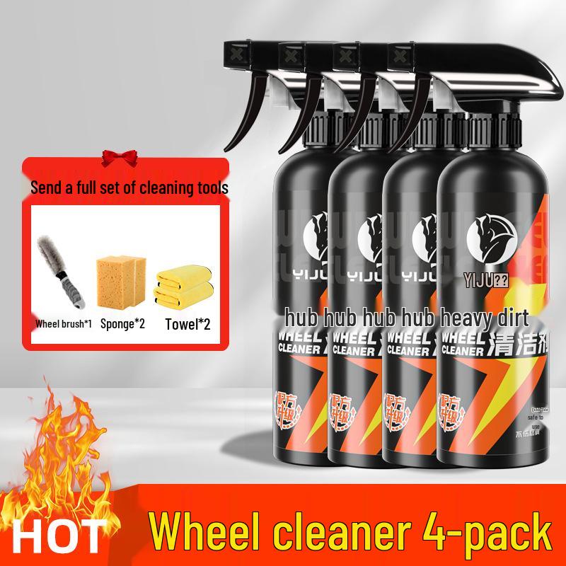 Wheel & Tire Rust Remover Spray - Cleans Car Rims, Eliminates Iron Powder, Safe for Aluminum Alloy