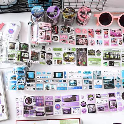 Korean Kirishima Series Stickers: Early Morning Waste Tape & Evening Song Journal DIY, 4 Types