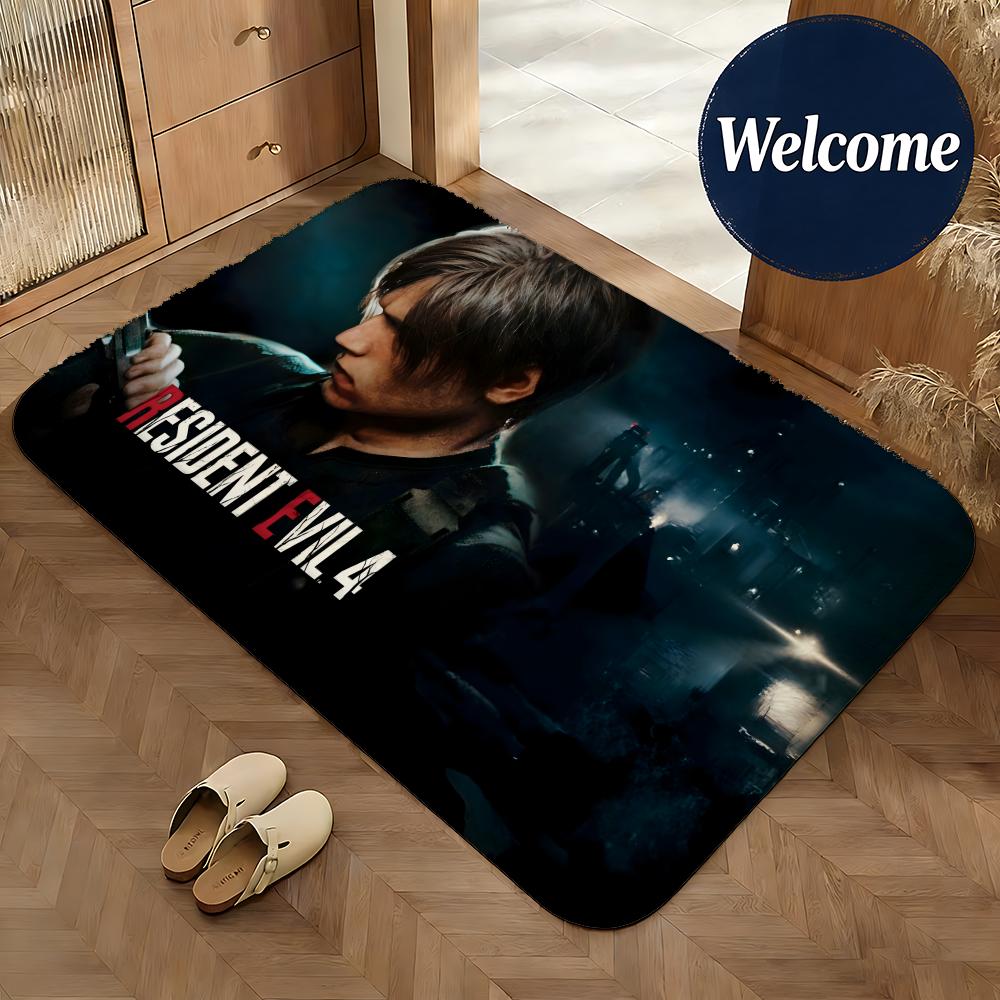 Soft Flannel Floor Mat Game Resident Evil Requiem Floor Mat Non-Slip Absorbent Doormat Bathroom Bedroom Home Decor Rug