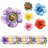 Disposable Disposable Paper Placemats Hawaiian Flower Shaped Tablemat  Summer Party Decoration