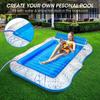 Pool Floats Inflatable Floating Water Hammock Portable Pool Raft with Cup Holder for Tanning Water Play Vacation Backyard Travel