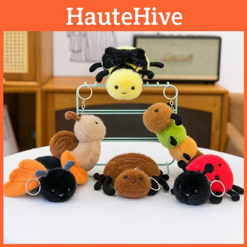 Včely Hlemýždi Pavouci Hmyz Plyšové Přívěsky Kreslená Panenka Tašky Dárek Klíčenky