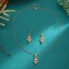 New Christmas Necklace Earrings Set With Santa Reindeer Tree Snowman Socks Designs Festive Ornaments