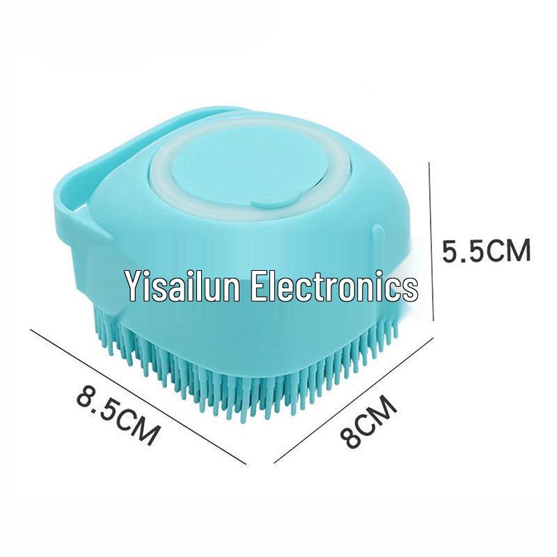 Pet Grooming Silicone Massage & De-Shedding Comb синий