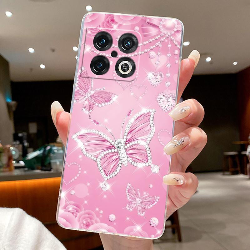 Case For OnePlus 10 Pro 10T 10R ACE Pro Capa Flower Butterfly Phone Coque One Plus 10PRO ACEPro Soft Silicone TPU Cover Fundas