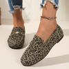 Fashion Women Flats Comfortable Designer Shoes Fashion New Casual Plus Size Sneakers Women Leopard Patchwork Slip-on Loafers Shoes Women