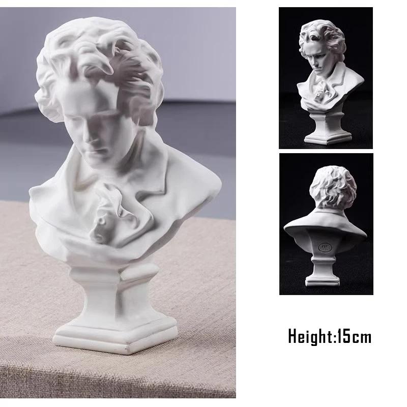 David,Pirate,Vinas Giuliano,Mozart,Beethoven,Apollo,Voltaire,Sketching Figure Ornaments,Resin Gypsum Head Statue,Vase,Home Decor