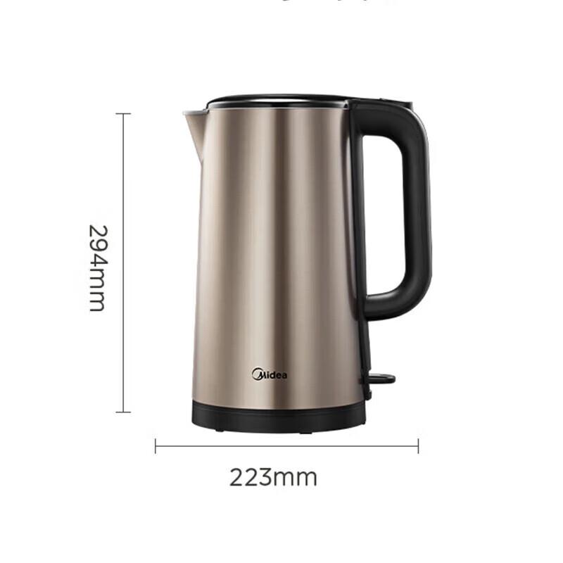 Midea 2L 316L Stainless Steel Double-Layer Anti-Scald Electric Kettle CN plug (adapter included)