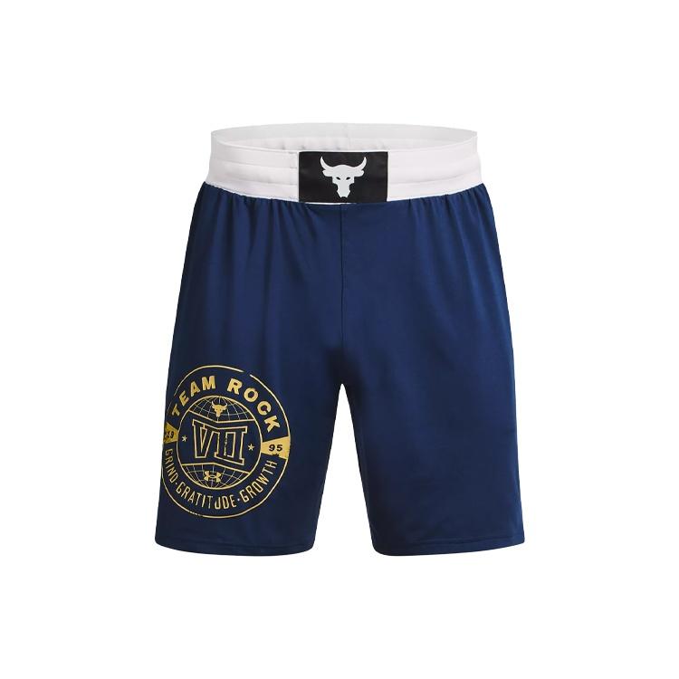 Under Armour Project Rock Training Boxing Shorts Blue Men s 1370451-408 M