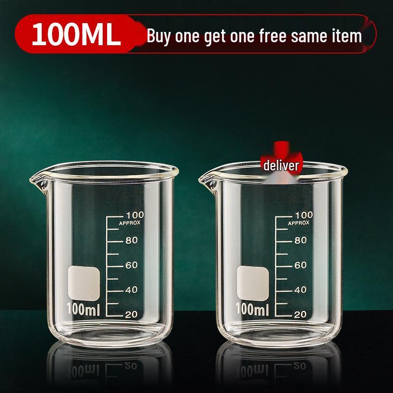 Set di Becher in Vetro Resistente alle Alte Temperature - 500 ml e 1000 ml con Bicchiere Graduato