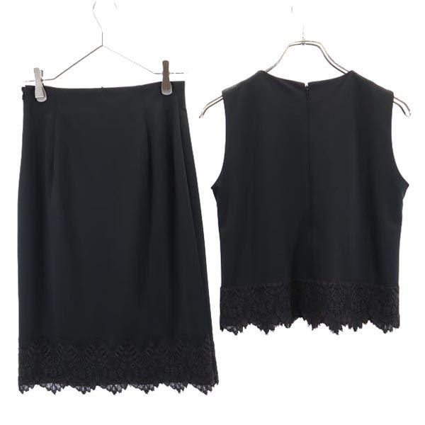 unused LOVELESS Sanyo Shokai No sleeve Cut Setup 36 black skirt Women Used