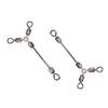 15Pcs Durable Y Shape 3 Way Rolling Swivels Fishing Hook Lure Connectors Tackle Accessory(12#)